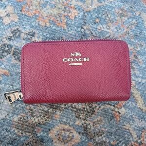 Coach Zip Around Leather Wallet